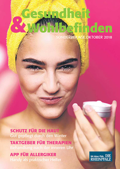 Titelseite Gesundheit & Wohlbefinden Anzeigenwerbung für Wellness und Medizin findet man in der Beilage „Gesundheit & Wohlbefinden“