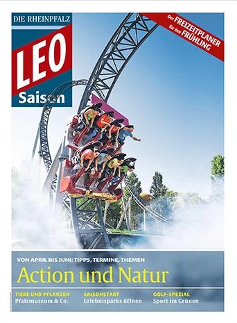 Titelseite LEO Saison In dem Ausflugsmagazin „LEO Saison“ findet man Werbung für Ausflugsziele und Freizeittipps.