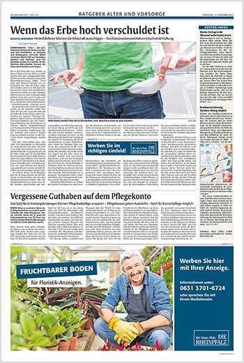 Ratgeber Alter und Vorsorge Ratgeber Alter und Vorsorge Musterseite RHP