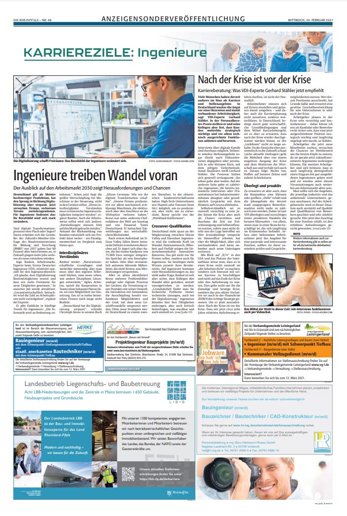 Karriereziele RHEINPFALZ Karriereziele Beispielseite RHEINPFALZ