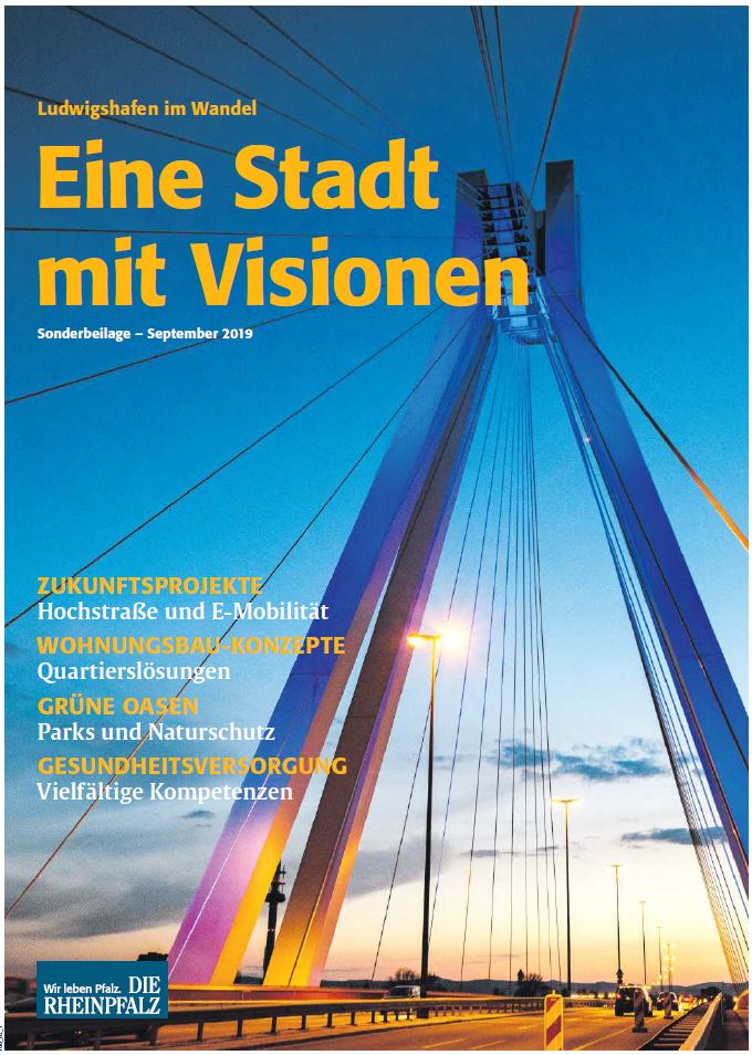 In der Sonderbeilage „Ludwigshafen - Eine Stadt mit Visionen“ wird über urbane Entwicklungen in der Metropol-Region Rhein-Neckar sowie weiteren Wirtschaftsräumen der Region berichtet.