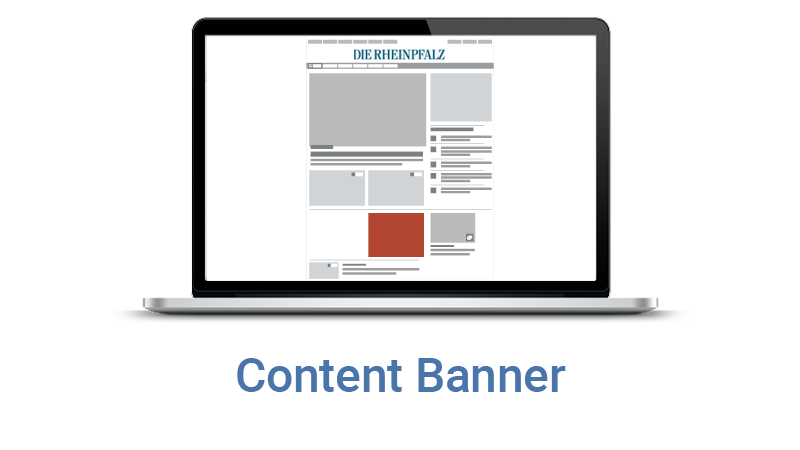 Displaywerbung bei der RHEINPFALZ, Format Content Banner