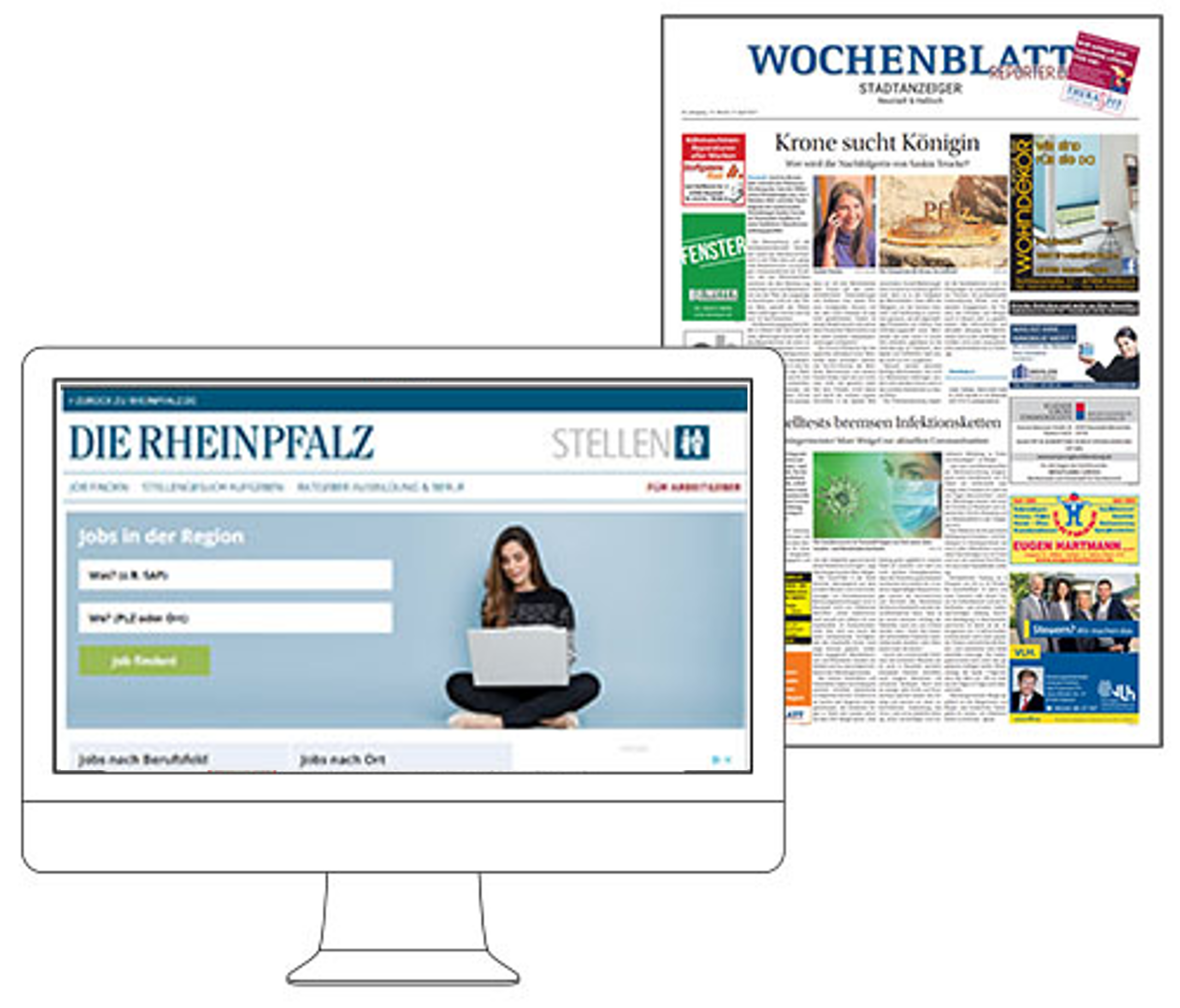 Stellenmarkt der WOCHENBLÄTTER und das Online-Stellenportal für Stellenanzeigen.